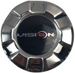 Vision Wheels C171-V02 Stainless Push Thorough Center Cap for 5x5.5 or 6x5.5