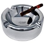 Prestige Import Group Lexington Smokin Ash 4 Recessed Cigar Rests Desktop Polished Aluminum Ashtray