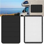 RV Door Shade Cover, Foldable RV Sun Shade Windshield Blackout Shower Curtains Coverage，UV Rays Protection Camper Trailer Door Window Cover (25" X 16")