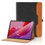 Case for Lenovo Tab M11 11" 2024 (TB370FU), Lenovo Tablet M11 Case - [Auto Wake/Sleep] PU Leather Business Flip Folio Case with Hand Strap & Front Pocket, Multi-Angle Stand Book Cover, Black