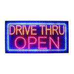 Drive Thru Sign, Super Bright Electric Advertising Display Board for Beer Wine Liquor Pizza Burger Hot Dog Business Shop Store Window Bedroom Home Decor (HSD0064)