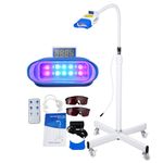 Teeth Whitening Lamp Stand Type, Mobile LED Teeth Whitening Light Professional 3 Colors ,Teeth Whitening Machine Cool Light LED Whitening 36W 10 LED Lamp Bleaching Accelerator Light LED Teeth Whitening System with Remote Floor Type