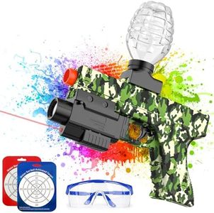 Gel Ball Blaster Gun, Splat Gel Gun for Precision Shooting, Electric Water Ball Blaster Gun with Top Loading Design JM-X3, Great for Competitive Team Play, Ages 15+ (Green)