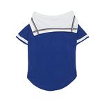 Lulala Dog Shirt with Sea Lover Dog Shirt - Cotton Shirt for Dogs Summer Tshirt with Polo Collar Navy Captain Costume for Dogs,Dog Pullover Breathable Puppy Tank Top for Spring Summer(M,Blue-White)