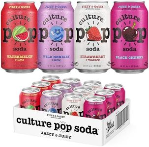 Culture Pop Soda Probiotic Low Sugar Soda - Sparkling Probiotic Drink Soda for Gut - Seltzer, Soda Pop & Sparkling Juice Alternative - Non-GMO, Kosher, Gluten-Free & No Stevia (Pack of 12)
