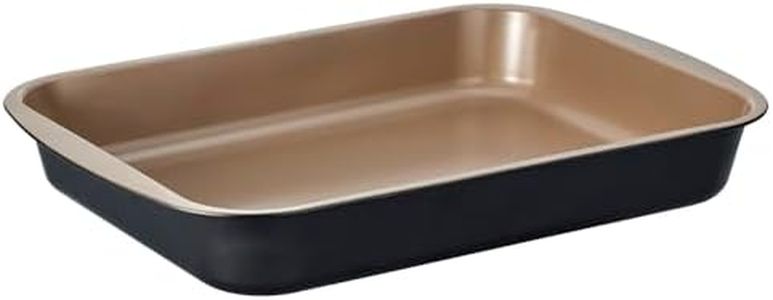 Stanley Rogers Ceramabake Roasting Pan 39 x 29.5 x 6cm – Healthy Non-Stick Ceramic Oven Tray, Bake Without PFAS, PTFE, PFOS, PFOA, Cadmium & Lead. Ideal for Veggies and Family Roasts
