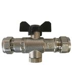 15mm DZR Double Check Valve with Isolating Valve