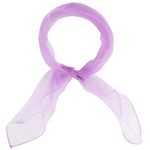 Hat To Socks Soft and Light Feel Square Chiffon Neck Scarf Retro Pinup Hair Scarf for Girls Women (Lilac)