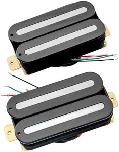 Artec HXTN Super Power Dual Blade Hot Rail Ceramic Humbucker Pickups Neck Bridge Pickups Set for Strat Tele Style Electric Guitar, Black
