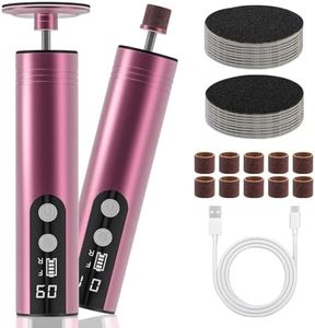 Electric Foot File Hard Skin Remover, 2 in 1 Electric Foot Callus Remover & Nail Grinder, Pedicure Tool Foot Sander for Dry Dead Skin Cracked Heels Calluses, 9 Speed Adjustable, 2000mAh Rechargeable