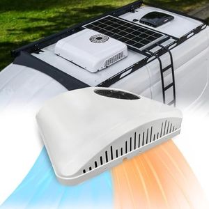 RV Rooftop Air Conditioner w/Heat 12 Volt, Campervan Rooftop AC Unit APU 10000BTU 12V Air Conditioner, Low Profile 12 Volt Air Conditioner for Van, Golf Carts, Excavators, Caravan, Buses