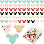 MIKIMIQI 60 Pcs Mouse Charms, 5 Col