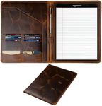 Leather Portfolio Padfolio Folder Binder Organizer Folio Business Portfolio for Men Women Professional Legal Notepad Notebook ELIZO