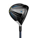 TaylorMade SIM 2 Max Steel Fairway Mens Right Hand Graphite Senior 3 High Launch, Black/Light Grey