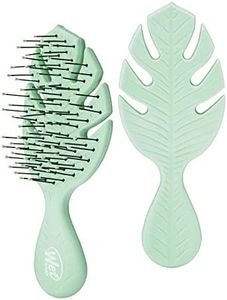 Wet Brush Go Green Mini Detangler, Green - Detangling Travel Hair Brush - Ultra-Soft IntelliFlex Bristles Glide Through Tangles & Gently Loosens Knots While Minimizing Pain, Split Ends & Breakage