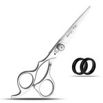 Left Handed Hairdressing Scissors Hair Scissor, Glamified Professional Sharp Left Hand Barber Scissors 6.5” Lefty Hair Cutting Scissors, Hairdresser Scissors Salon Haircut Scissors Shears for Women