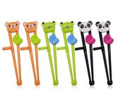 6 Pairs Kids Training Chopsticks,Xiuyer Kids Chopsticks Reusable Childrens Chopsticks Easy To Use Chopsticks Toddler Chopsticks Helper Kids Learner Chopsticks Right or Left Handed for Childs Beginners