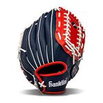 Franklin Sports Baseball and Softball Glove - Fieldmaster USA Adult + Youth Baseball Gloves - Men's + Women's Outfield Mitt - Right Hand Throw - 12"