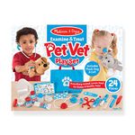 Melissa & Doug Pet Vet Set for Kids Toys, Pretend Play Vet Kit for Kids Vet Toys, Dog & Cat Plush Stuffed Animal Toys for 3 Year Old Girls Gifts, Role Play Toys for 3+ Year Old Girls or Boys 3-6