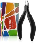 BEZOX Comfort Grip Ingrown Toenail Clippers for Thick Toenails - Precision Thick Toe Nail Clipper for Ingrown and Curly Nails, Toenail Scissors for Seniors