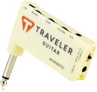 Traveler Guitar TGA-1A Acoustic Guitar Headphone Amplifier | Guitar Headphone Amp with 1/8" Headphone Jack and 1/8" Aux-in for Backing Tracks | Portable Guitar Amp with Blend, Tone and Volume Controls