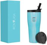 IRON °FLASK Rover Tumbler 2.0-2 Lids Vacuum Insulated Stainless Steel Bottle, Double Walled, Drinking Cup - Thermos Travel Mug - Arctic Glow, 32 Oz