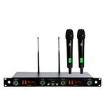 Xtreme Acoustics Dual Channel Wireless Handheld Microphone System XAWR02 for Singing, Recording, Karaoke, Speaker Amplifier and Mixer