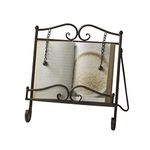 Tripar Swirl Design Metal Cookbook Stand, Tablet, iPad, Catalog, Cookbook Recipe Holder, Portable, Adjustable, Free-Standing