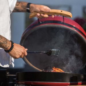 KAMADO BONO 25-Inch Ceramic Grill – Outdoor Charcoal BBQ Smoker