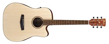 Ibanez Performance Series PF10CE-OPN - Full Size Electro-Acoustic Guitar with Cut-Away - Open Pore Natural