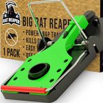 froboo Big Rat Reaper XXL - Rat Trap For Extra Large Oversized Rats - Professional Heavy Duty Instant Kill Rodent Snap Trap - Extra Wide 8CM Snap - Use Indoors & Outdoors - Easy to Bait & Set - 1 Pack