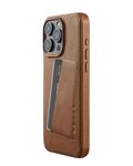 Mujjo Leather Wallet Phone Case - Fits iPhone 15 Pro Max - MagSafe Compatible - Premium European Leather Case with Card Pocket - Enhanced Phone & Camera Protection - Crafted with Recycled Materials