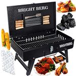 BRIGHTBERG Barbecue Grill Making Chicken Tondoori fish Tandoori Paneer Tandoori Mushroom Tandoori Dal Bati Tikka Veg NonVeg With Jali Sheek Charcoal Tong Glove BBQ-96