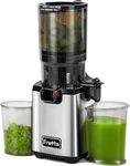 Fretta Juicer Machines,Cold Press Juicer with135MM Wide Mouth for Whole Fruits and Vegetables, Masticating Juicer,High Juice Yield & Quiet Motor,BPA Free,Easy to Clean,250W