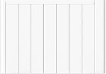 MYLEK Ceramic Radiator Panel Heater Electric with WIFI Smart APP or Programmable Digital Display 2000w, Triac Thermostat, White Aluminium Wall Mounted or Freestanding, Bathroom Energy Efficient (2KW)