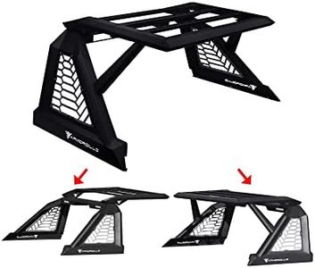 Armordillo USA 8710975 CR-X Modular Adjustable Chase Rack Roll Bar with Roof Rack Basket & 2X LED Light Bars - Matte Black Fits Full Size Pickup Truck