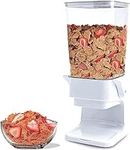 Lekesky Cereal Dispenser, Countertop Dry Food Container Storage Won't Crush Food, Ideal for Storing Cornflakes, Beans, Granola and Pet Food, 5.5L (White)