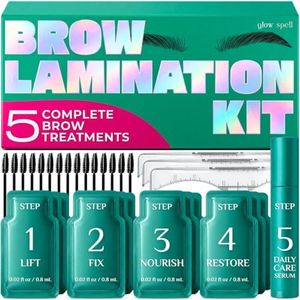 PRO Brow Lamination Kit – Eyebrow Lamination Kit with 5-Step Lifting System, Styling Brushes, Brow Rulers & Nourishing Serum – At Home Eye Brow Lamination Kit for Fuller, Defined Brows