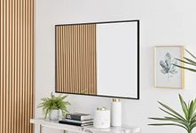 Furniturebox UK Wall Mirror - Emma Black Metal Rectangular Mirror - Perfect for Living Room, Bedroom, Hallway - Modern Elegant Simple Mirror (120 x 80cm)
