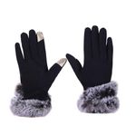 Alexvyan Women Wrist Winter Soft and warm Covered Finger Rabbit Fur Gloves/Mittens (Warm, Windproof, Wool) (With Mobile Screen Touch)