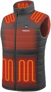 Venustas Men's Heated Vest with Battery, Up to 20 Hours of Warmth, Winter Quilted Vest for Outdoor