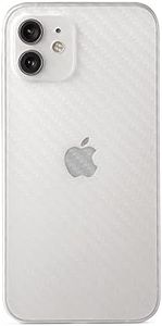 aiino Custodia Skin per iPhone 12, Cover Bianca iPhone 12 con effetto Fibra di Carbonio, Antiurto e Anti Graffio, Ultra Sottile Leggera e Flessibile, Compatibile con MagSafe, Qualità Italiana - Bianco