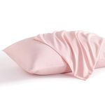 NTBAY Queen Pillow Cases Set of 2, 2 Pack Brushed Microfiber 20x30 Pillow Cases, Soft, Wrinkle, Fade, Stain Resistant Blush Pink Pillow Cases with Envelope Closure, 20x30 Inches, Blush Pink