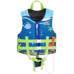 HeySplash Toddler Swim Vest, Kids Floaties Swimming Jacket, Jumper Swimsuit with Adjustable Strap,Float Water Puddle Vest, Buoyancy Swimwear for Girls and Boys Age 3-9 Years /30-80LBS