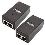 iCreatin 2-Pack 48V POE Injector,10/100Mbps IEEE 802.3af PoE Power Over Ethernet Adapter Supply for Most Cisco/Polycom/Aastra/Axis/Ubiquiti Phones, Cameras, Up to 328 Feet