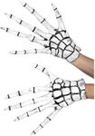 Smiffys 48181 Grim Reaper/Skeleton Gloves, White, One Size