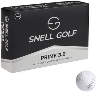 Snell Golf Prime 3.0 Golf Ball - 3 Piece Urethane Cover - 80-85 Compression Range (White)
