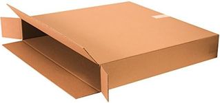 BOX USA 5 Pack of Flat-Panel TV Corrugated Cardboard Boxes, 46" L x 8" W x 30" H, Kraft, Shipping, Packing and Moving