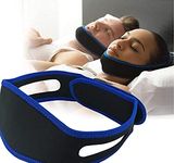 LEXAZO Anti Snoring Chin Strap Stop Snoring Device Adjustable Snore Reduction Belt New Anti-Snoring Belt For Men Women Snoring Solution Sleep Aids Chin Strips Blue