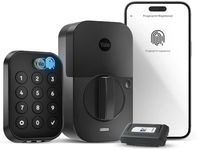 Yale Assure Lock 2 Touch Deadbolt, Black Suede Key-Free Smart Entry Door Lock with Z-Wave (ZW3) Connected Touchscreen Keypad for Code Entry and Remote Access, YRD430-F-ZW3-BSP